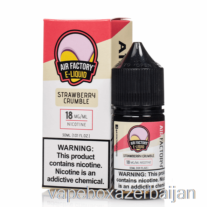 E-Juice Vape Strawberry Crumble - Air Factory Salts - 30mL 18mg